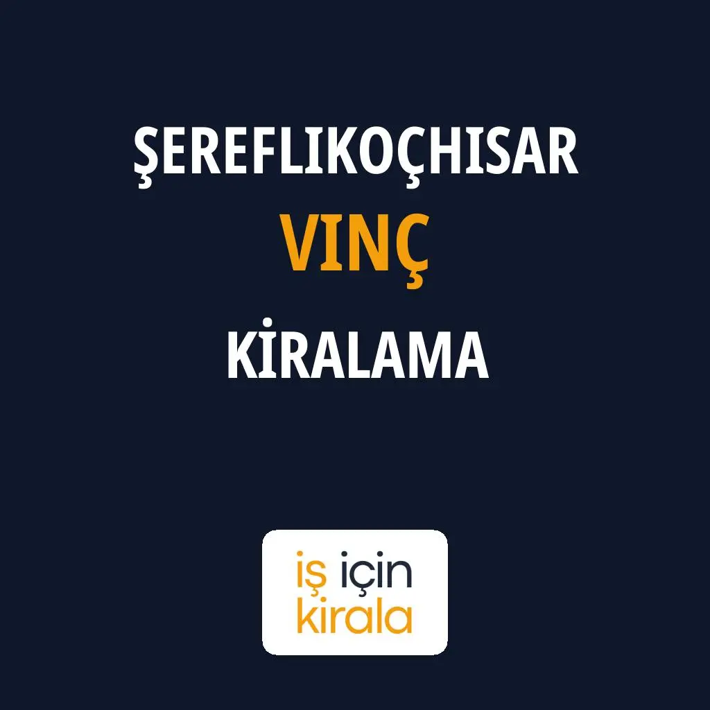 Şereflikoçhisar Vinç Kiralama Firmaları