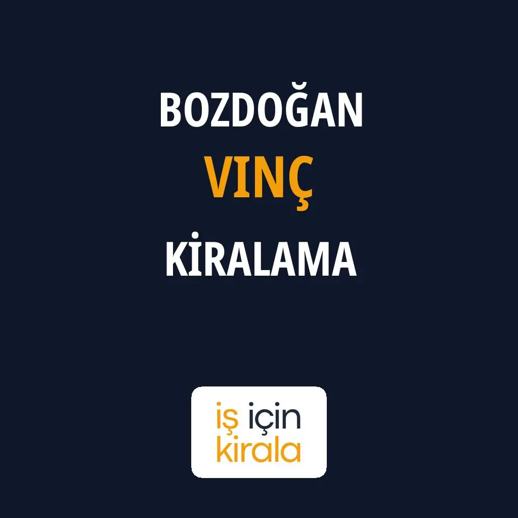 Bozdoğan Vinç Kiralama Firmaları