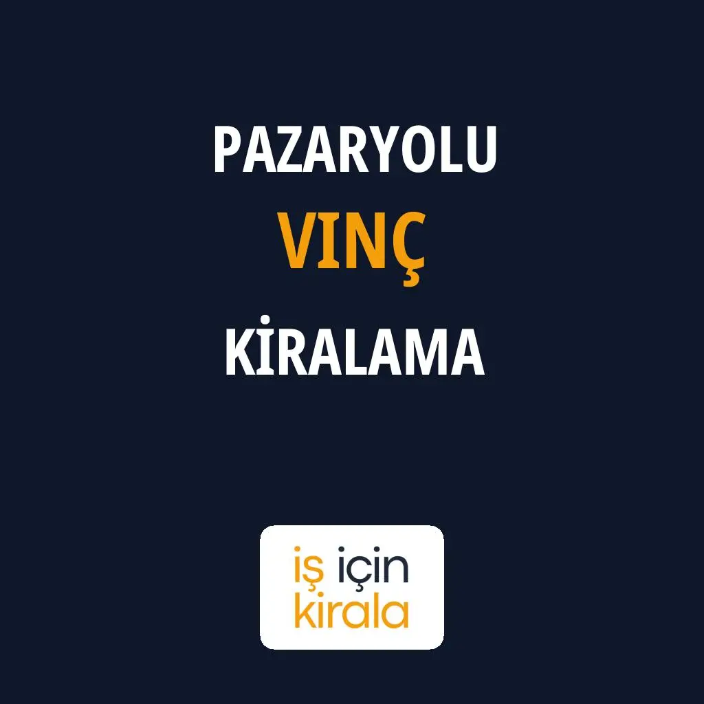 Pazaryolu Vinç Kiralama Firmaları