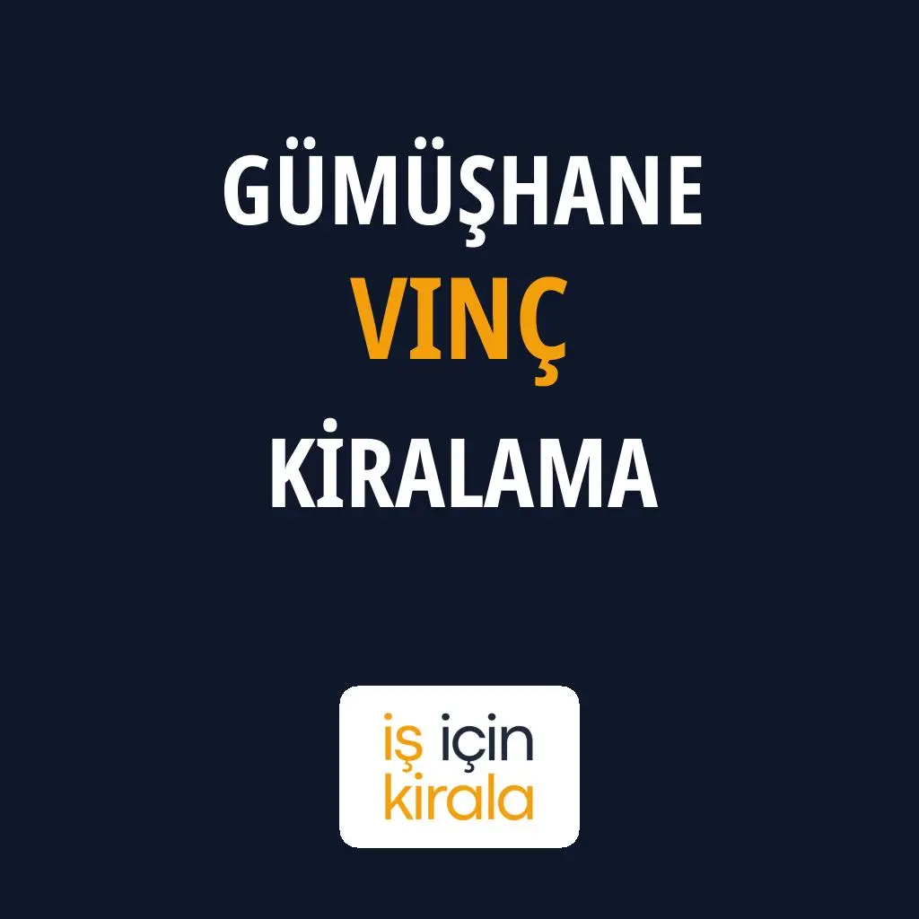 Gümüşhane Vinç Kiralama Firmaları