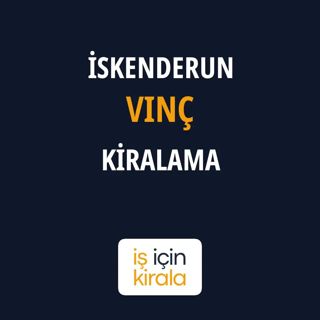 İskenderun Vinç Kiralama Firmaları