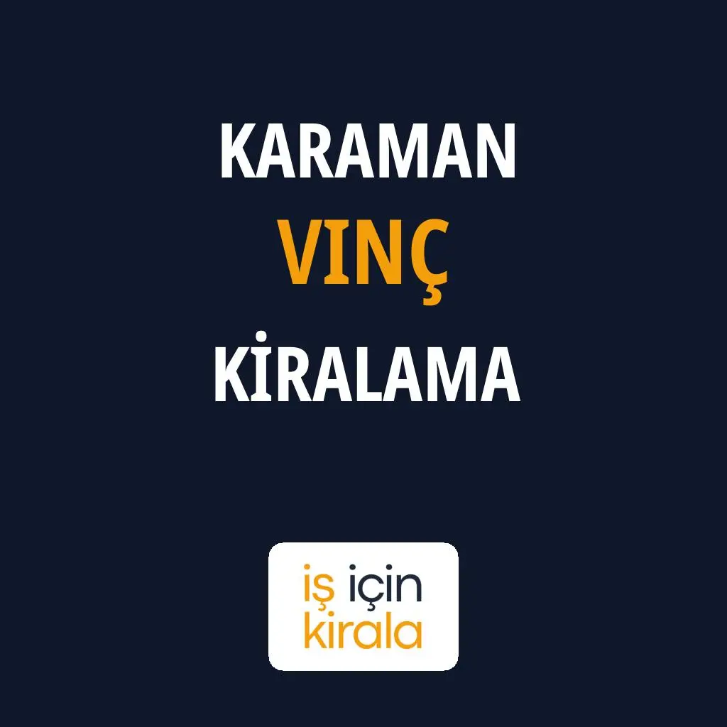 Karaman Vinç Kiralama Firmaları