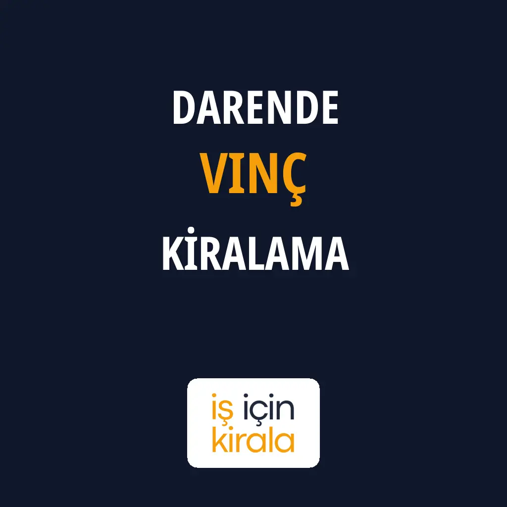 Darende Vinç Kiralama Firmaları