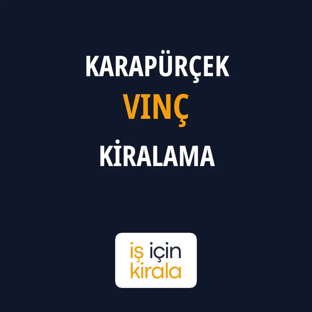 Karapürçek Vinç Kiralama Firmaları