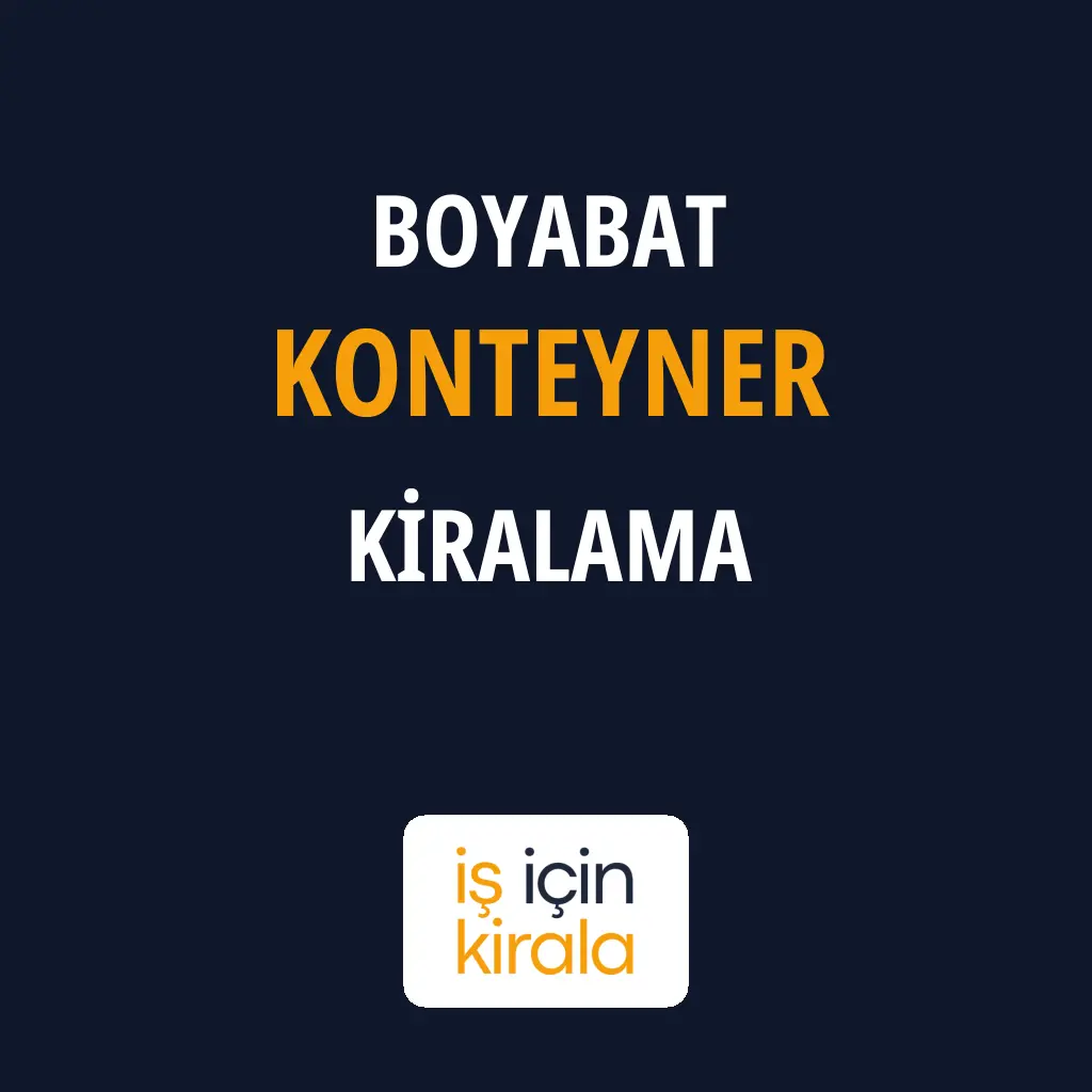 Boyabat Konteyner Kiralama Firmaları