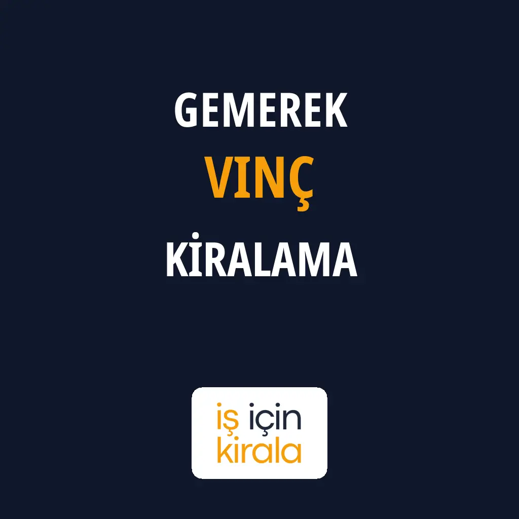 Gemerek Vinç Kiralama Firmaları