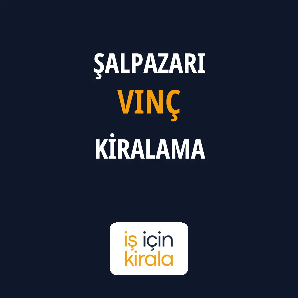 Şalpazarı Vinç Kiralama Firmaları