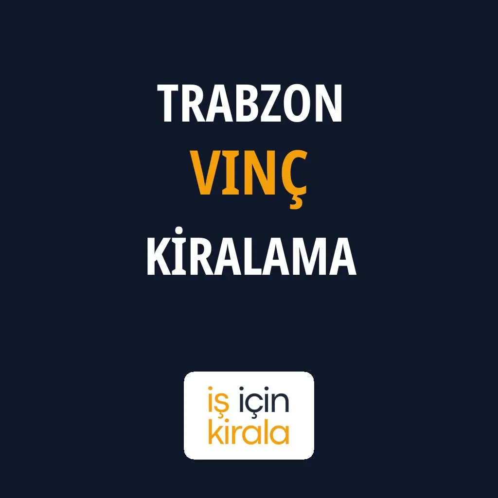 Trabzon Vinç Kiralama Firmaları